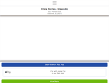 Tablet Screenshot of greenvillechinakitchen.com